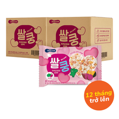 Bánh bỏng gạo Bebecook vị bó xôi và cà rốt /khoai lang tím và bí đỏ 15g dành cho bé trên 12 tháng tuổi
