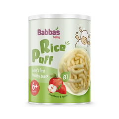 Bánh gạo Babba's Baby vị táo chuối/việt quốc/dâu táo/thanh long đỏ 45g