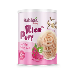 Bánh gạo Babba's Baby vị táo chuối/việt quốc/dâu táo/thanh long đỏ 45g