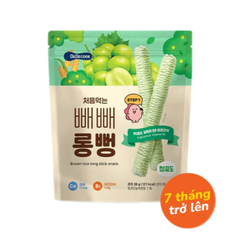 Bánh gạo lứt thanh dài Bebecook vị táo /bí ngô /khoai lang tím /nho xanh 30g dành cho bé trên 7 tháng tuổi