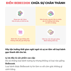 Bánh gạo lứt thanh dài Bebecook vị táo /bí ngô /khoai lang tím /nho xanh 30g dành cho bé trên 7 tháng tuổi