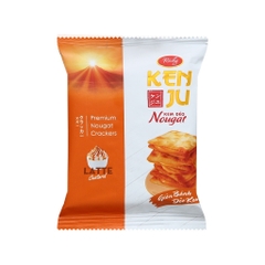 Bánh quy kem dẻo Richy Kenju Nougat Latte vị cà phê trứng gói 155g