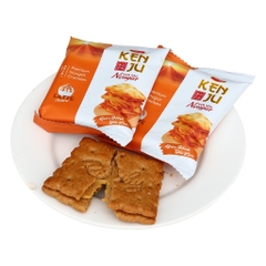 Bánh quy kem dẻo Richy Kenju Nougat Latte vị cà phê trứng gói 155g