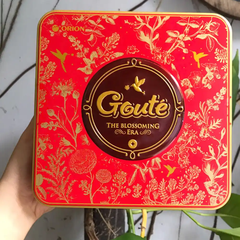 Bánh quy mè giòn Goute hộp thiếc Solo 475.2g (12 gói)
