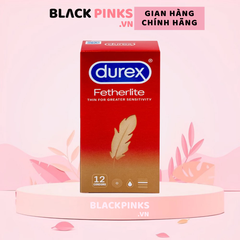 Bao cao su Durex Fetherlite siêu mỏng size 52.5mm (hộp 3) & (hộp 12)