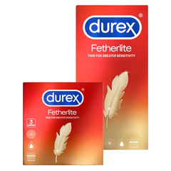 Bao cao su Durex Fetherlite siêu mỏng size 52.5mm (hộp 3) & (hộp 12)