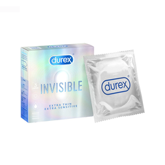 Bao cao su Durex Invisible siêu mỏng size 52mm (Hộp 3) & (Hộp 10)