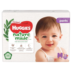 Bỉm dán/quần Huggies Platinum nature made size NB60/S82/M64/L54/M58/L44/XL38/XXL26 cho bé từ 4 - trên 15kg