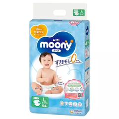 Bỉm/Tã dán, quần Moony xanh tiêu chuẩn đủ size cho bé