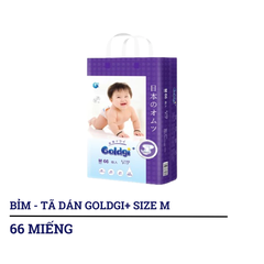 Bỉm - Tã dán/tã quần Goldgi+ size NB92/S84/M66/L56/M60/L48/XL44/XXL32 (từ dưới 5kg đến trên 15kg)