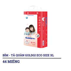 Bỉm - Tã quần Goldgi Eco size M54/L48/XL44/XXL32 (từ 6 đến trên 15kg)