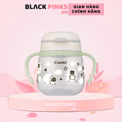 Bình nước Combi LakuMug bước 5 dung tích 240ml cá xanh/bãi biển/khủng long/đám mây/cừu trắng