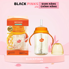 Bình ống hút wesser PPSU cổ rộng 260ml