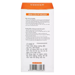 Bình sữa PP Wesser cổ hẹp 60ml/ 140ml/ 250ml