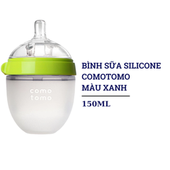 Bình sữa silicone Comotomo 150ml - xanh/hồng