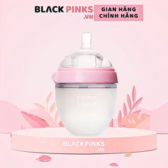 Bình sữa silicone Comotomo 150ml - xanh/hồng