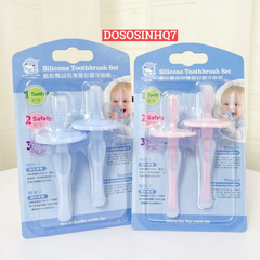 Bộ 2 bàn chải cho bé KuKu silicone mềm dành cho bé từ 6 tháng tuổi - màu ngẫu nhiên