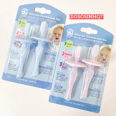 Bộ 2 bàn chải cho bé KuKu silicone mềm dành cho bé từ 6 tháng tuổi - màu ngẫu nhiên
