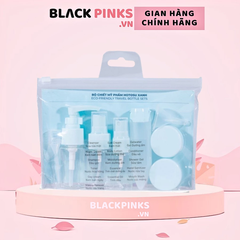 Bộ chiết mỹ phẩm Hotosu (9 món) - màu hồng/màu xanh