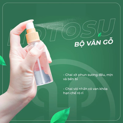 Bộ chiết mỹ phẩm Hotosu vân gỗ (8 món)