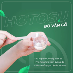 Bộ chiết mỹ phẩm Hotosu vân gỗ (8 món)