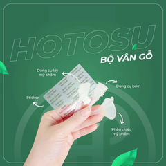 Bộ chiết mỹ phẩm Hotosu vân gỗ (8 món)