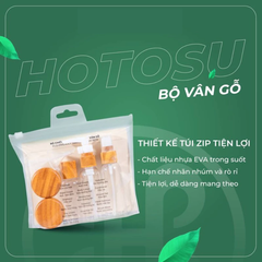 Bộ chiết mỹ phẩm Hotosu vân gỗ (8 món)