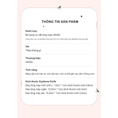 Bộ dụng cụ tỉa chân mày Ukiss