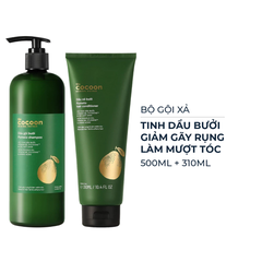Bộ gội xả bưởi Cocoon giảm gãy rụng tóc 500ml + 310ml