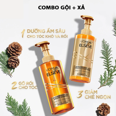 Bộ gội xả L'Oreal dưỡng tóc - suôn mượt tóc cao cấp 440ml x 2