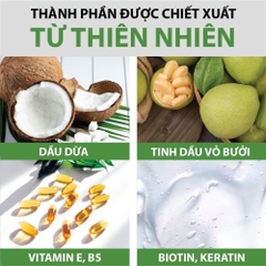 Bộ gội xả Milaganics tinh dầu bưởi kích thích mọc tóc 500ml/chai