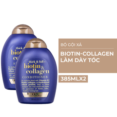 Bộ gội xả OGX Biotin & Collagen làm dày tóc 2x385ml