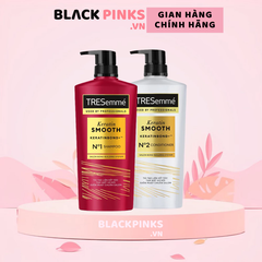 Bộ gội xả TRESemmé Keratin vào nếp suôn mượt 640g + 620g