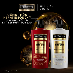 Bộ gội xả TRESemmé Keratin vào nếp suôn mượt 640g + 620g