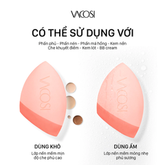 Bông phấn Vacosi vát xéo phủ Silicone PH06