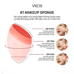 Bông phấn Vacosi vát xéo phủ Silicone PH06