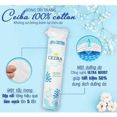 Bông tẩy trang Ceiba 100% chất liệu cotton 120 miếng/140 miếng