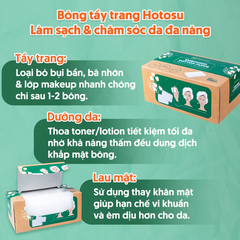 Bông tẩy trang Hotosu hộp 80 miếng