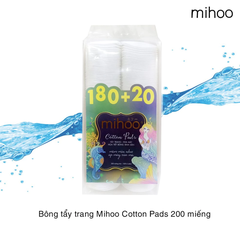 Bông tẩy trang Mihoo bông tròn túi 200 miếng