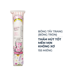 Bông tẩy trang Mihoo Kokimi bông tròn túi 155 miếng/210 miếng