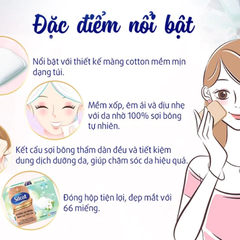 Bông tẩy trang Silcot cao cấp hộp 66 miếng
