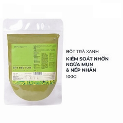 Bột Trà Xanh Milaganics kiểm soát nhờn, ngăn ngừa mụn 100g