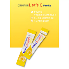 Bột uống bổ sung Vitamin C Condition Let’s C Family ( Hộp 30 gói)