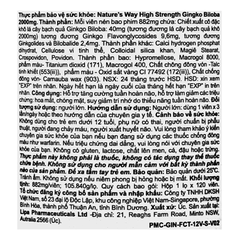 Hoạt huyết dưỡng não Nature's way 2000mg 120 viên