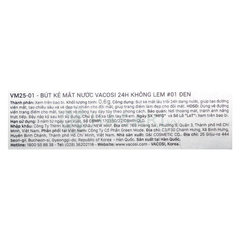 Bút kẻ mắt nước Vacosi 24h không lem - màu đen/màu nâu 0.6g