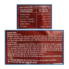 Cháo yến Long Triều Vifon vị xương hầm rau củ gói 110g/thịt bò Đài Loan gói 120g