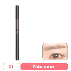 Chì kẻ mày B.O.M 3in1 - #01 nâu xám/#02 nâu đen/#03 nâu socola 0.5g
