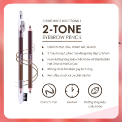 Chì kẻ mày Cathy Doll 2 trong 1 - #01 Dark Brown/#02 Cherry Brown/#03 Gray Brown 1g+1g
