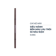 Chì kẻ mày Cathy Doll siêu mảnh - 01 xám nhạt/02 nâu đậm/03 chocolate nhạt/04 nâu cherry/05 gỗ gụ/06 nâu cà phê 0.05g