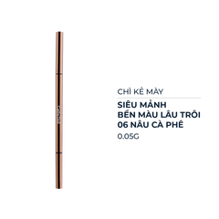 Chì kẻ mày Cathy Doll siêu mảnh - 01 xám nhạt/02 nâu đậm/03 chocolate nhạt/04 nâu cherry/05 gỗ gụ/06 nâu cà phê 0.05g